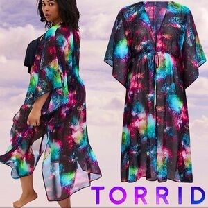 Torrid Multicolor Galaxy Kimono